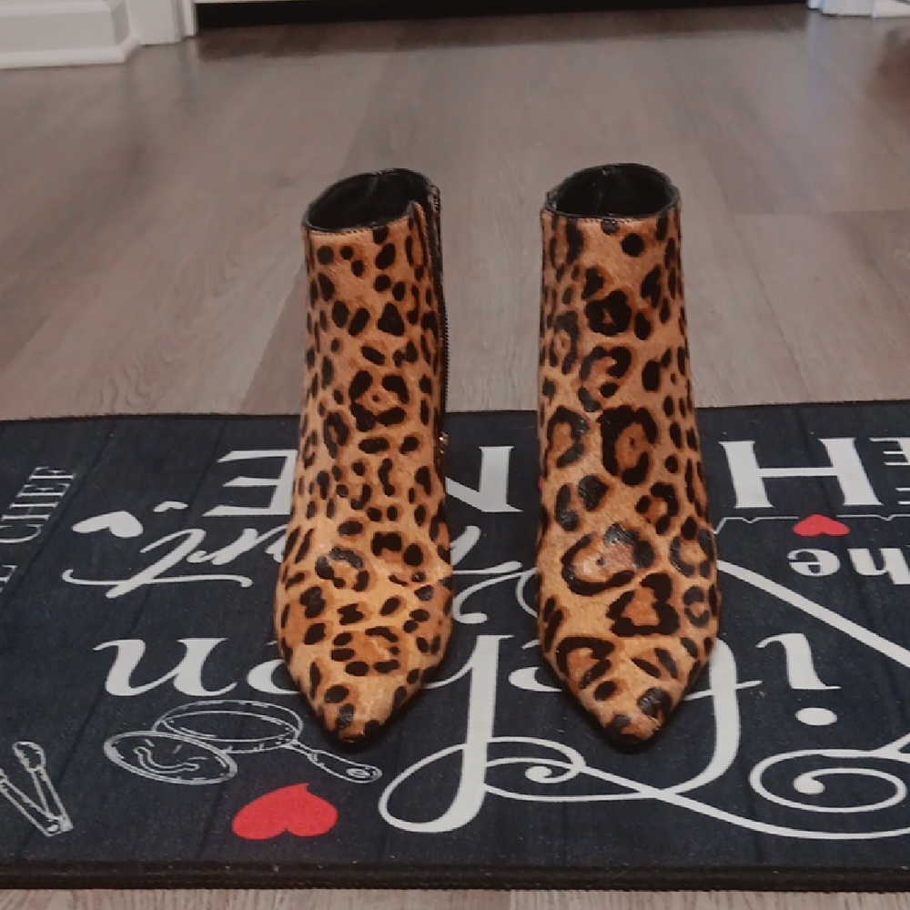 Leopard Print Ankle Boots
